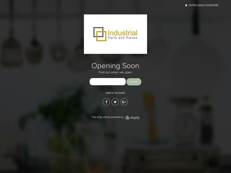 industrialpartsandpieces.com shopify website screenshot