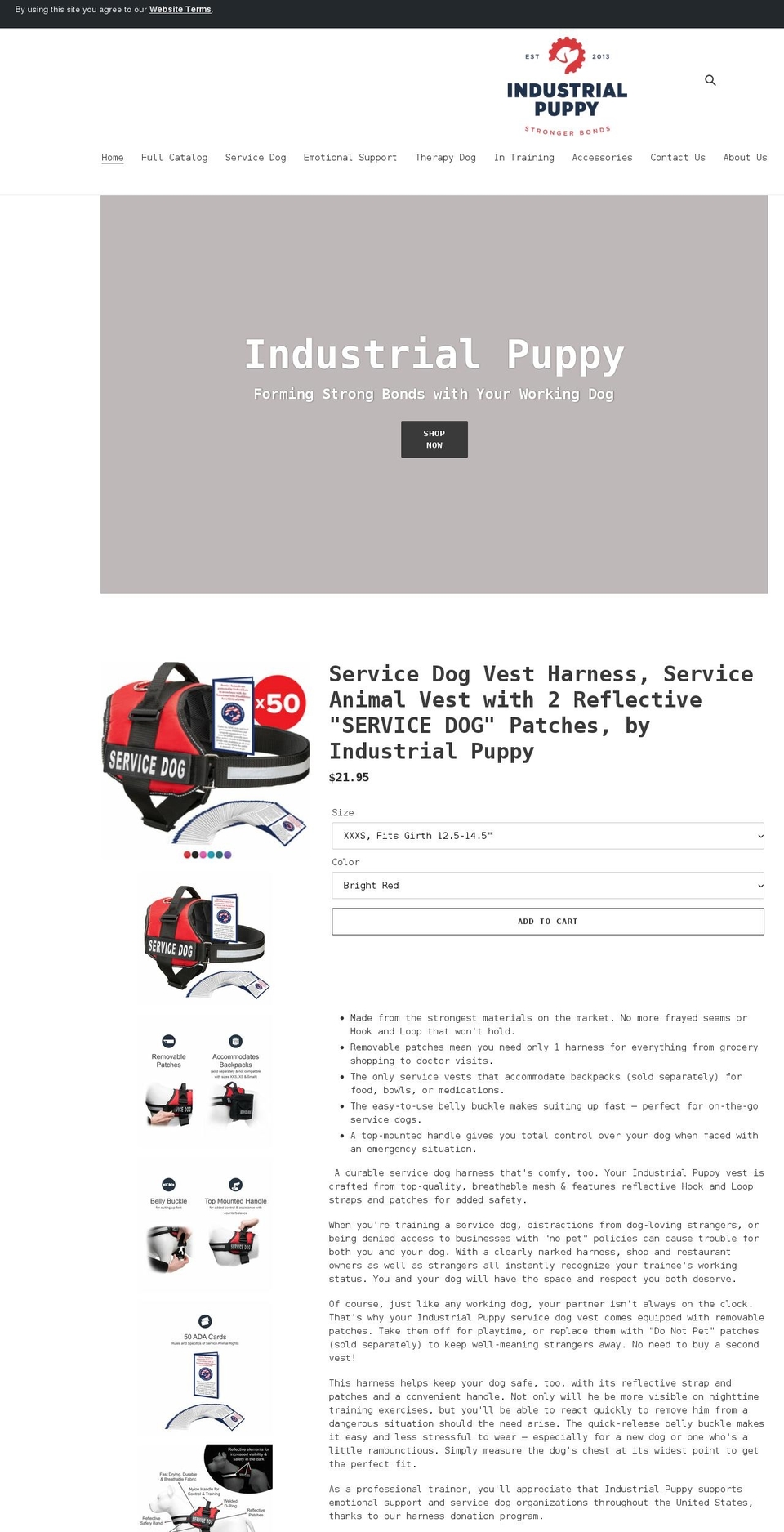 industrialpuppy.com shopify website screenshot
