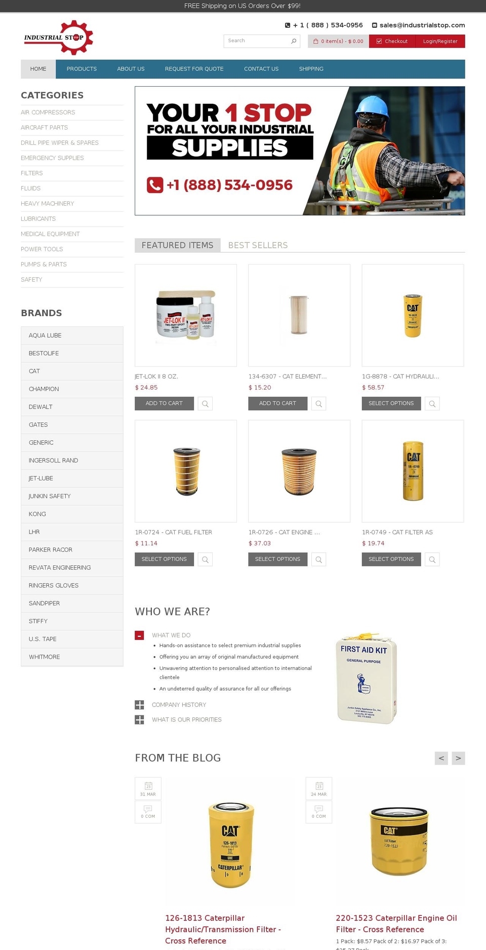 industrialstop.com shopify website screenshot