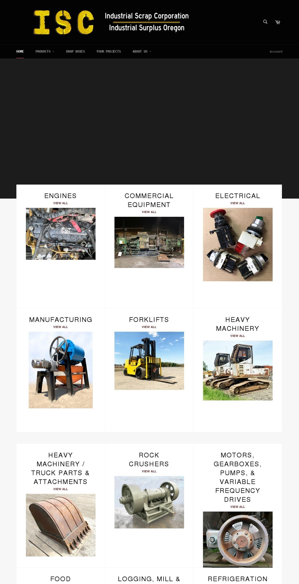 industrialsurplusoregon.com shopify website screenshot