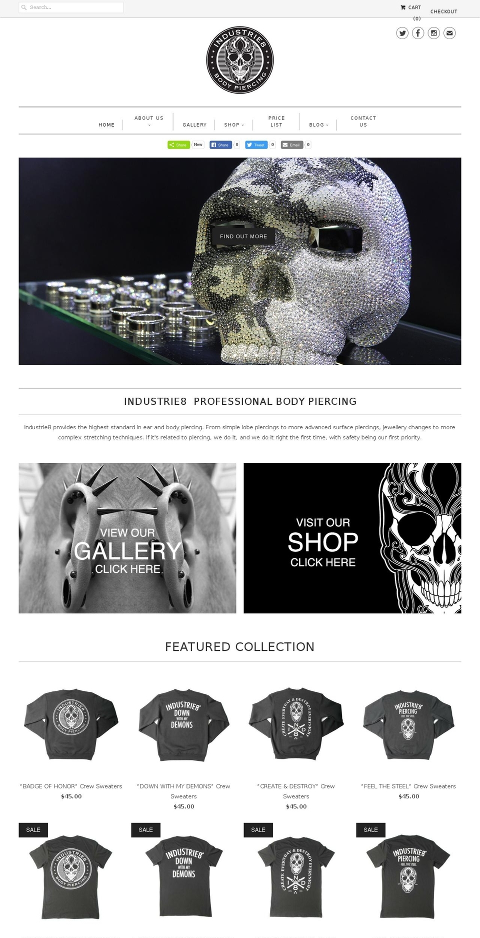 industrie8.com.au shopify website screenshot