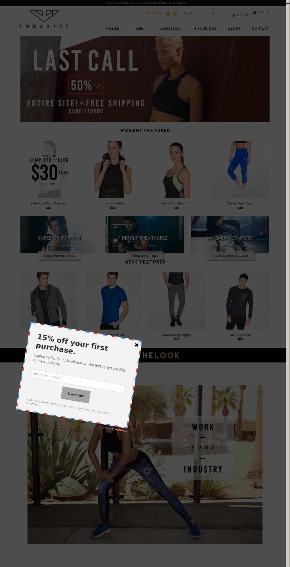 industryclothing.com shopify website screenshot