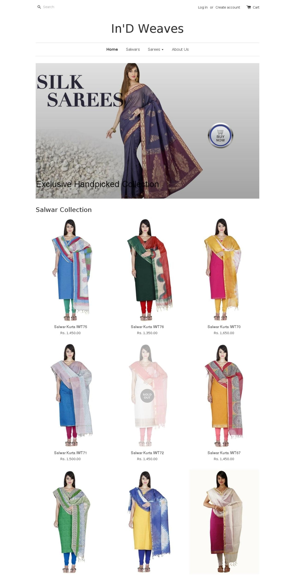 indweaves.com — Shopify storefront screenshot