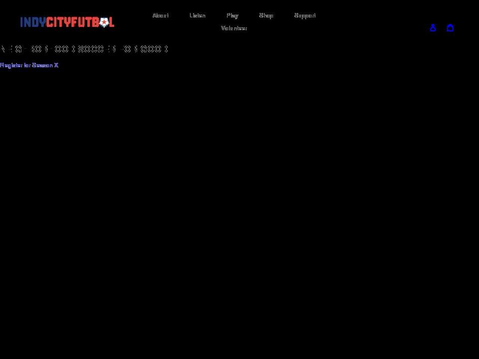 indycityfutbol.com shopify website screenshot