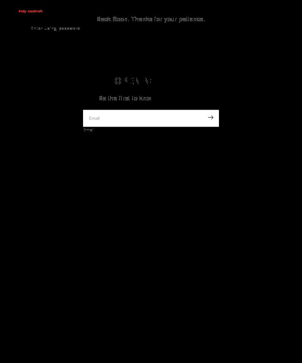 indycockroft.co.uk shopify website screenshot