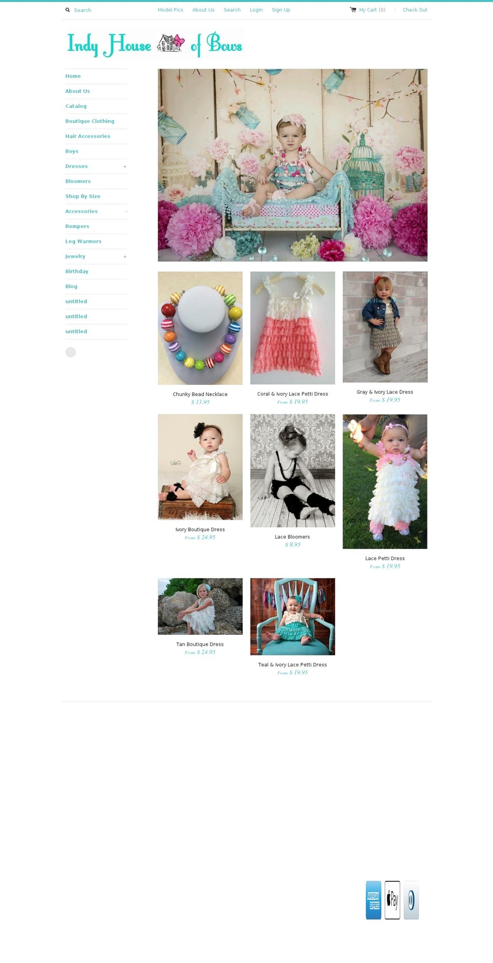 indyhouseofbows.com shopify website screenshot