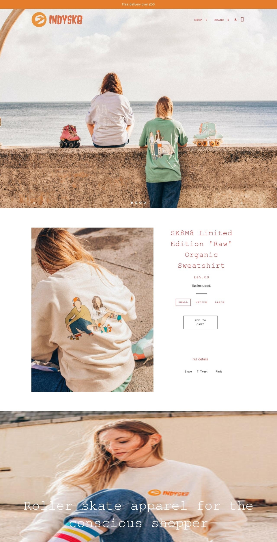 indysk8.com shopify website screenshot