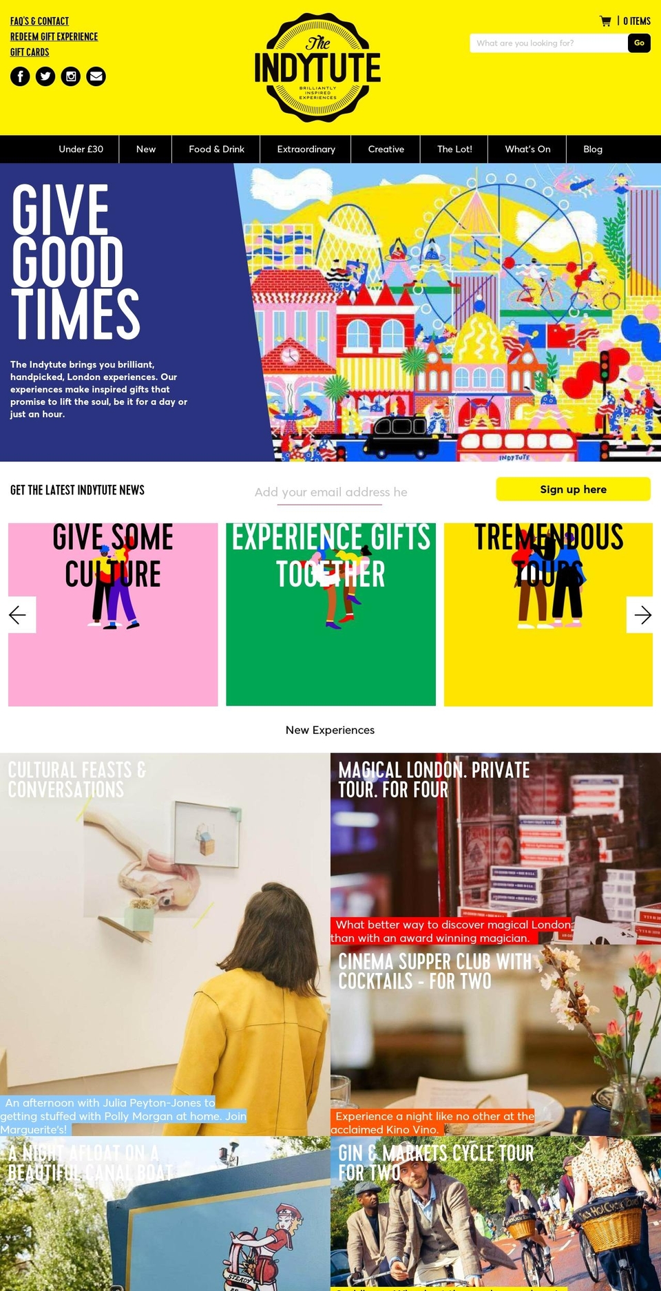 indytute.com — Shopify storefront screenshot