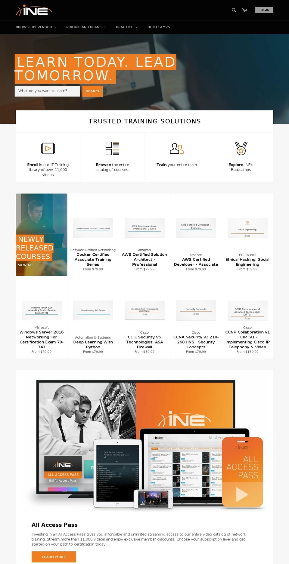 ine.co shopify website screenshot