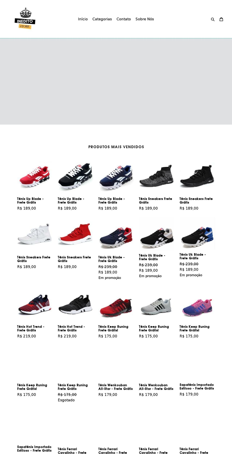 ineditostore.com — Shopify storefront screenshot