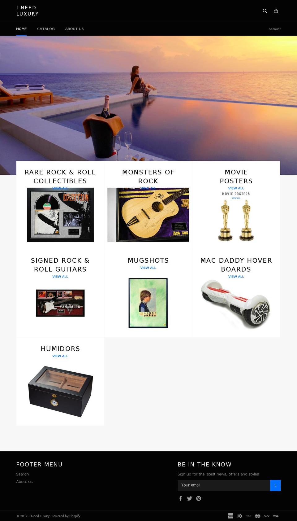 ineedluxury.com shopify website screenshot