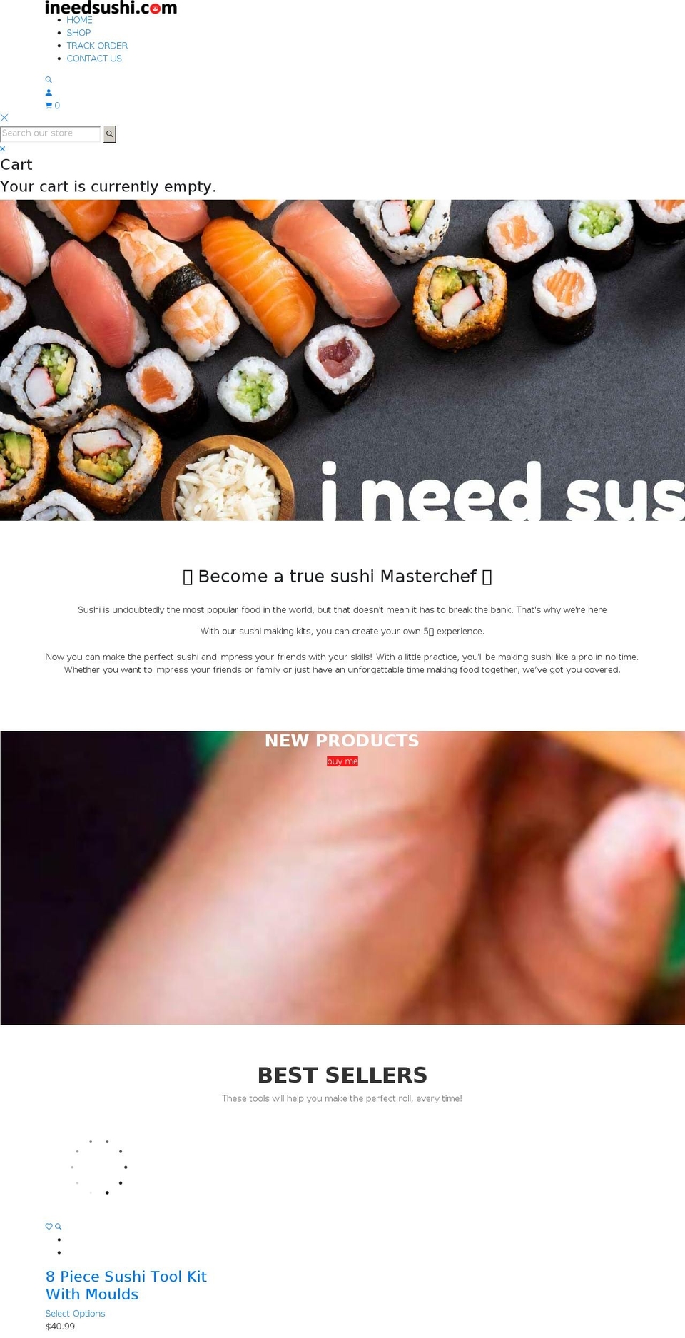 Lezada Shopify theme site example ineedsushi.com