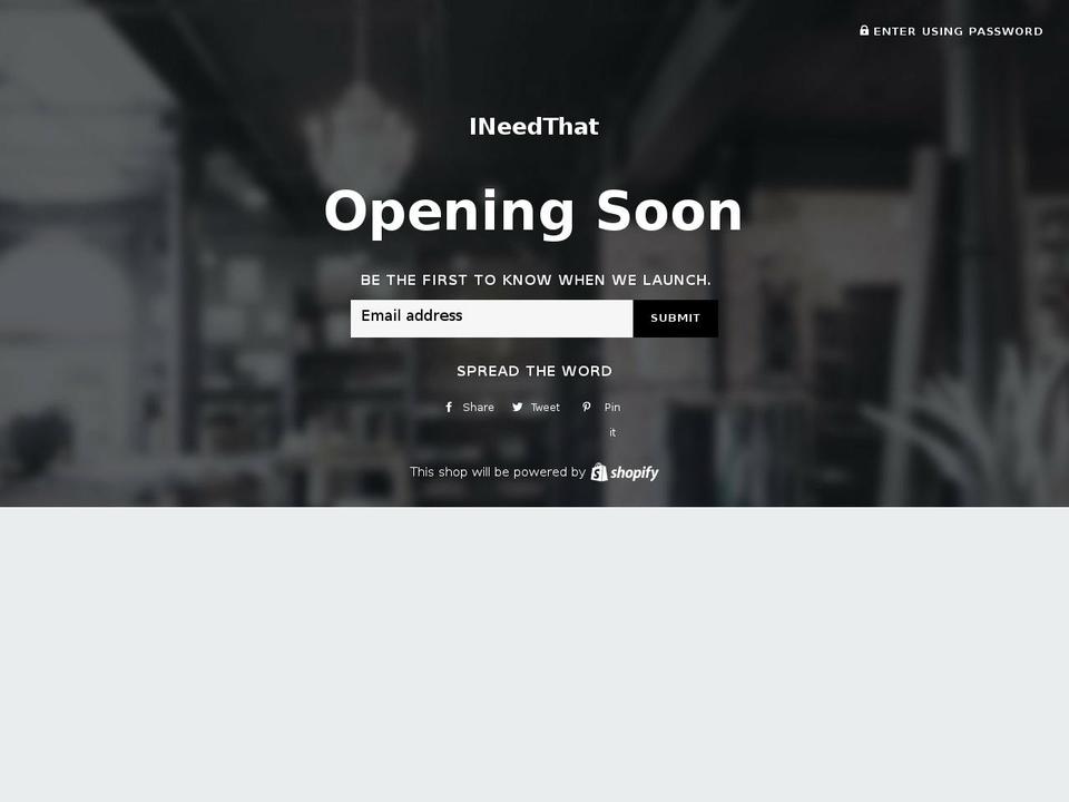 ineedthat.store shopify website screenshot