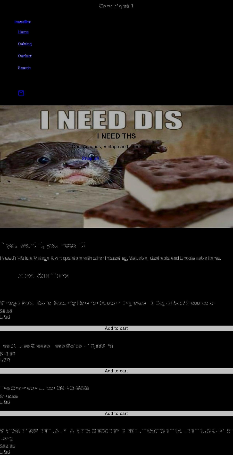 ineedths.com shopify website screenshot