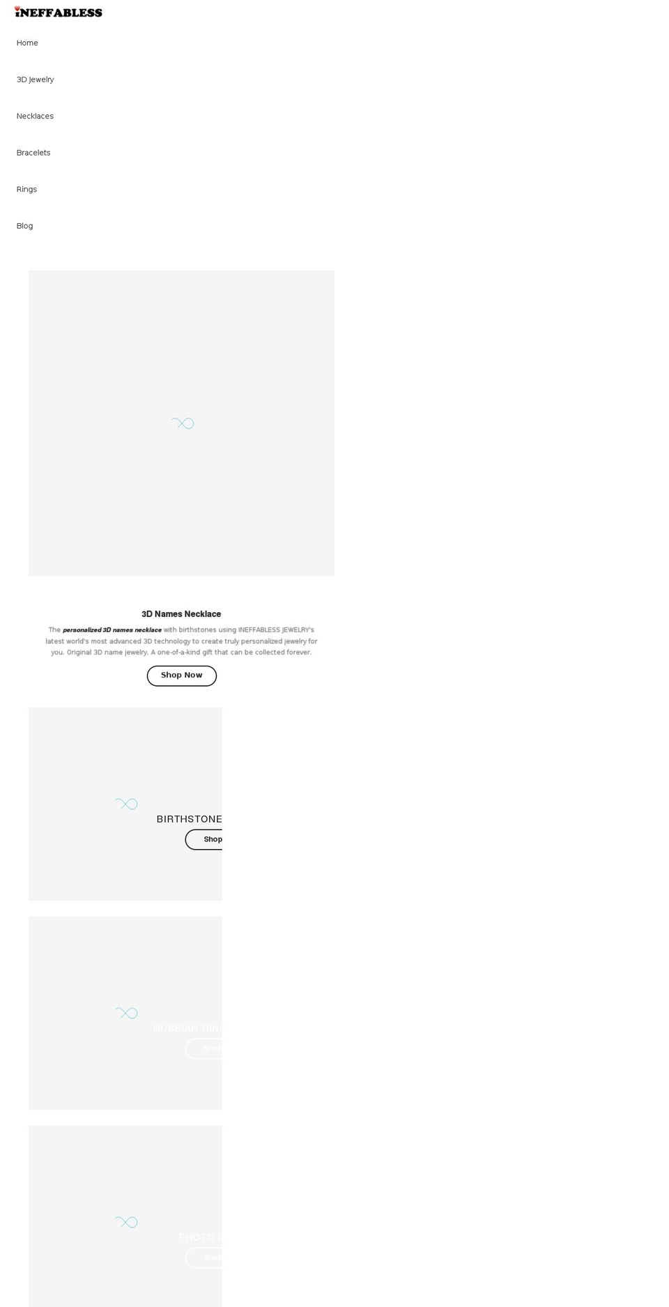 ineffabless.com shopify website screenshot