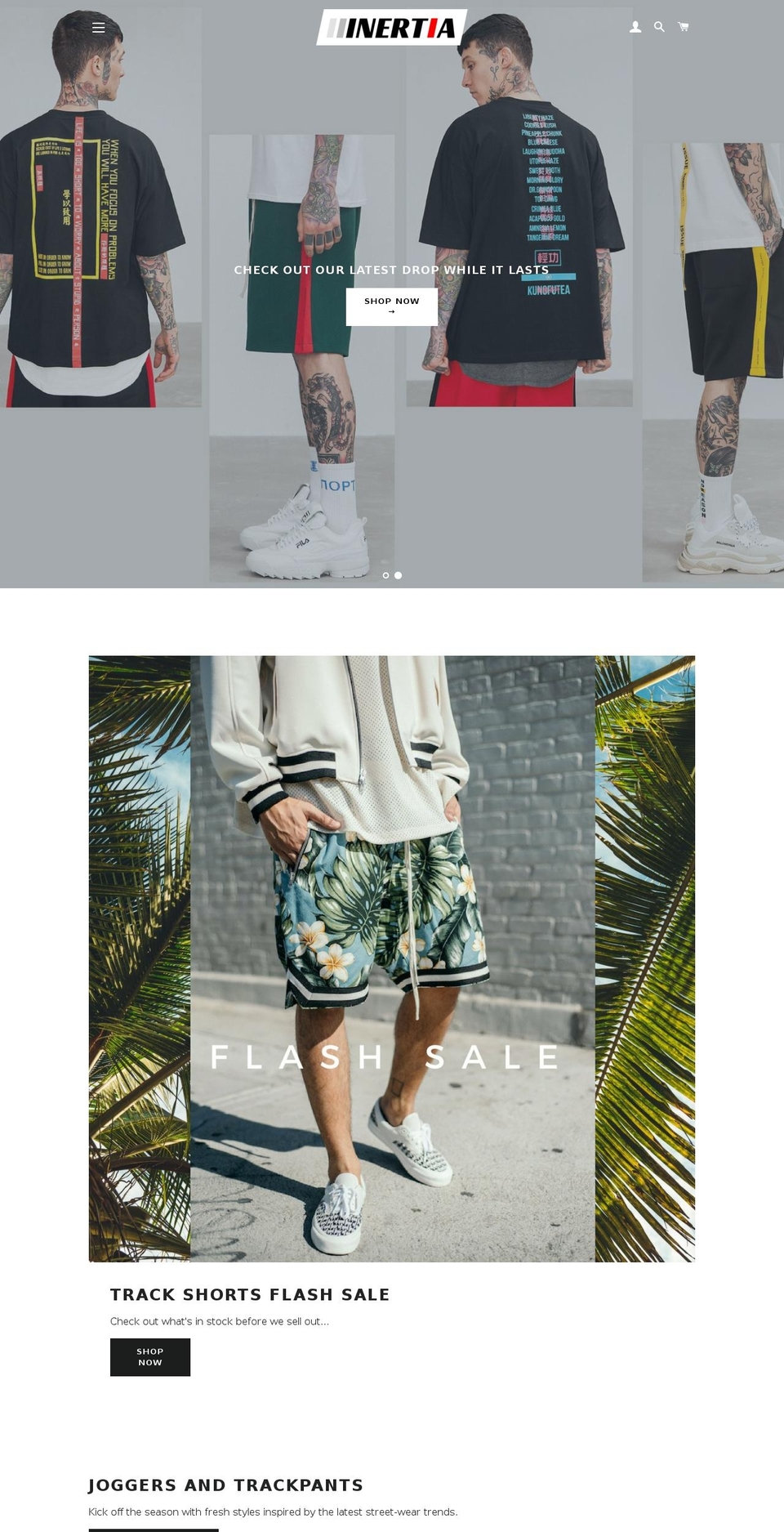 inertiabrand.com — Shopify storefront screenshot