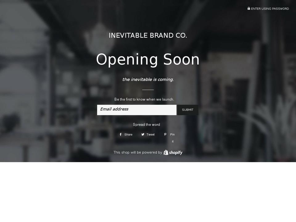 inevitablebrandco.com — Shopify storefront screenshot