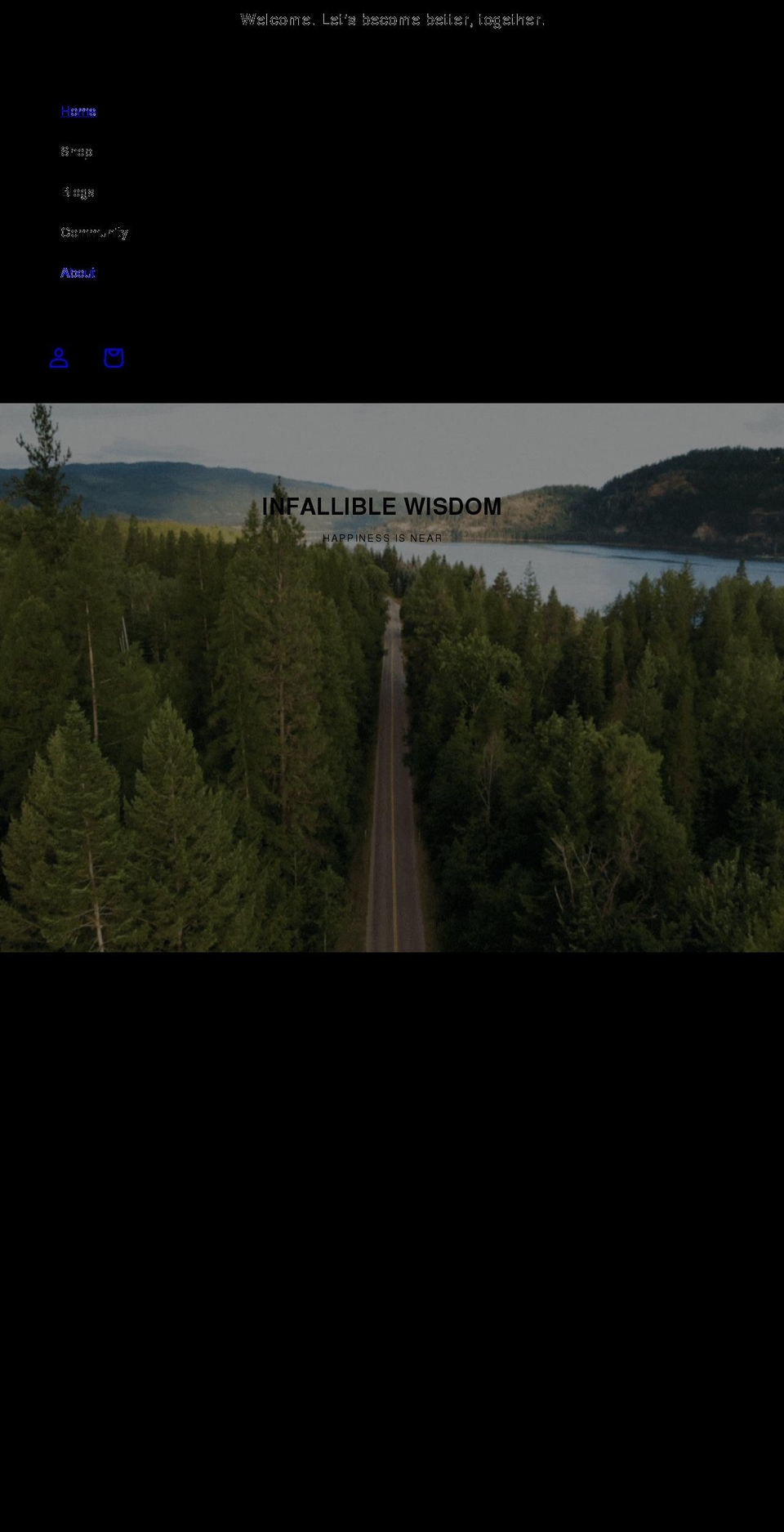 infallible-wisdom.com shopify website screenshot