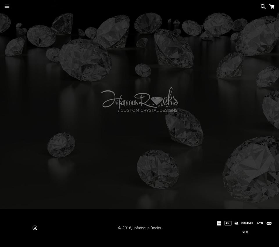 infamousrocks.com — Shopify storefront screenshot