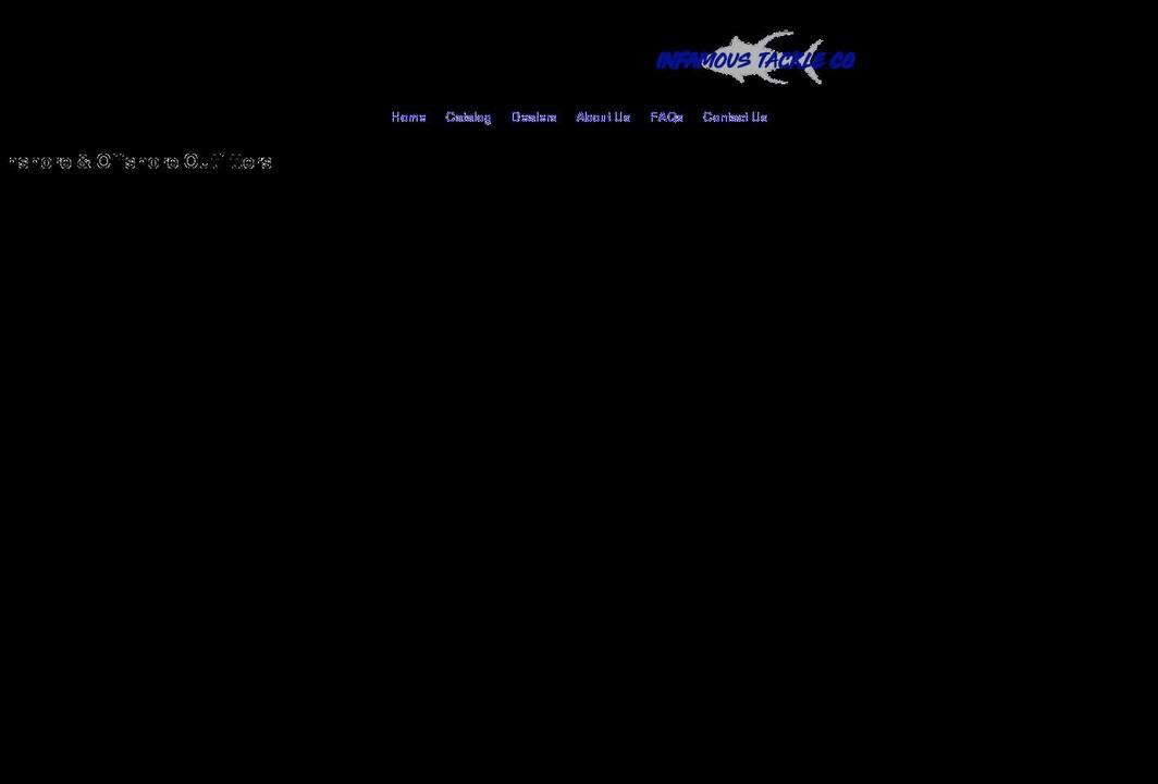 infamoustackle.com shopify website screenshot