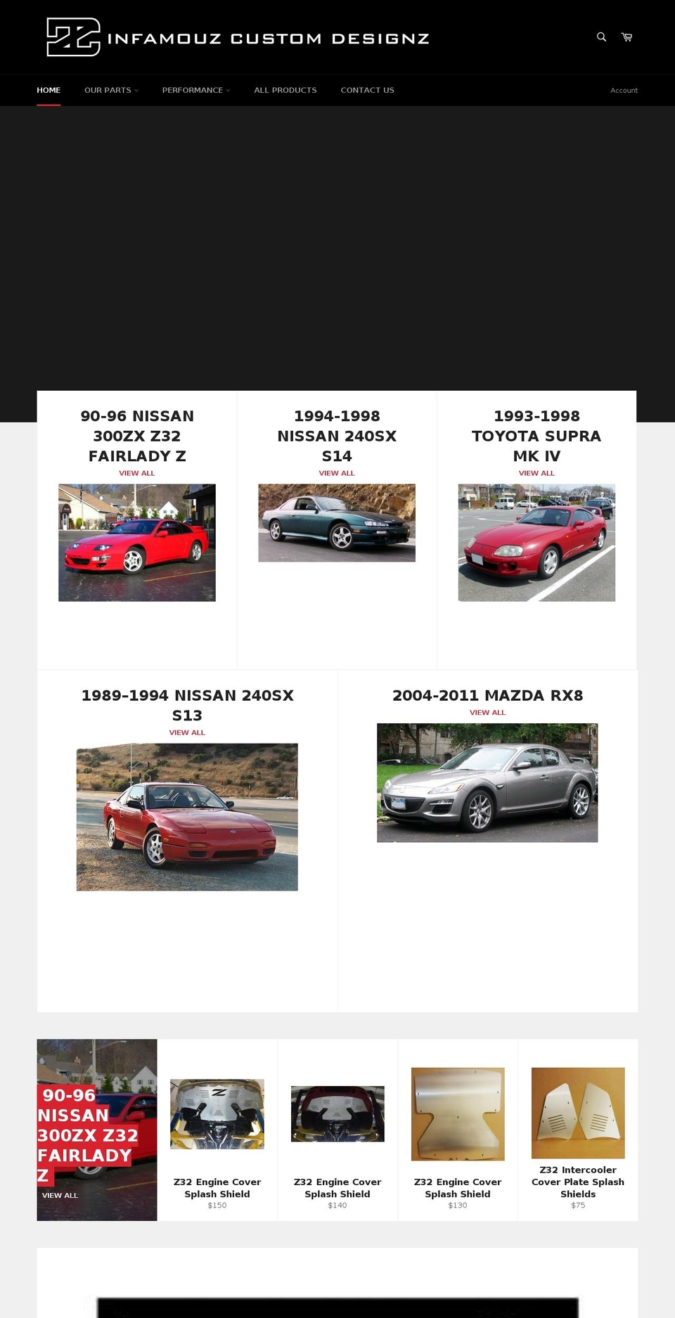 infamouzcustomdesignz.com — Shopify storefront screenshot