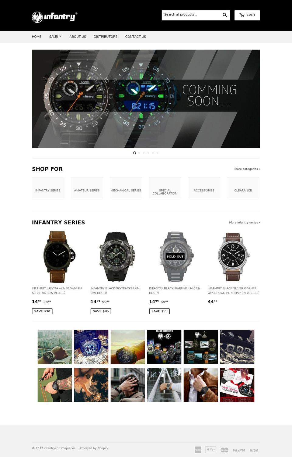 infantryco.com shopify website screenshot