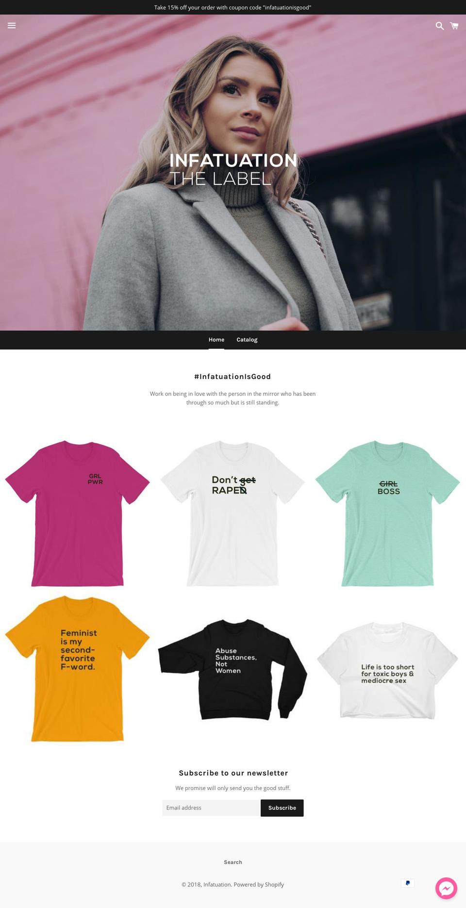 infatuation.ca shopify website screenshot