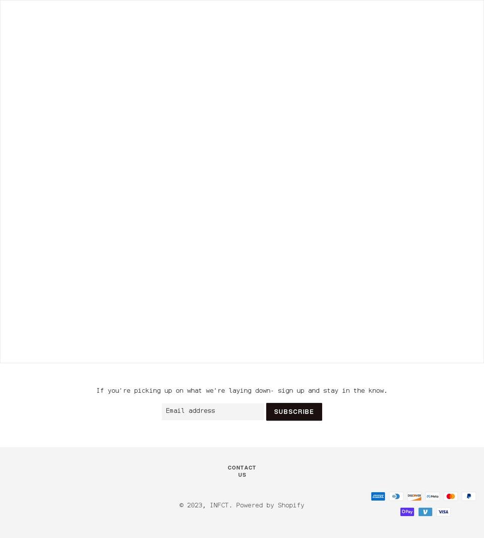 infct.com shopify website screenshot
