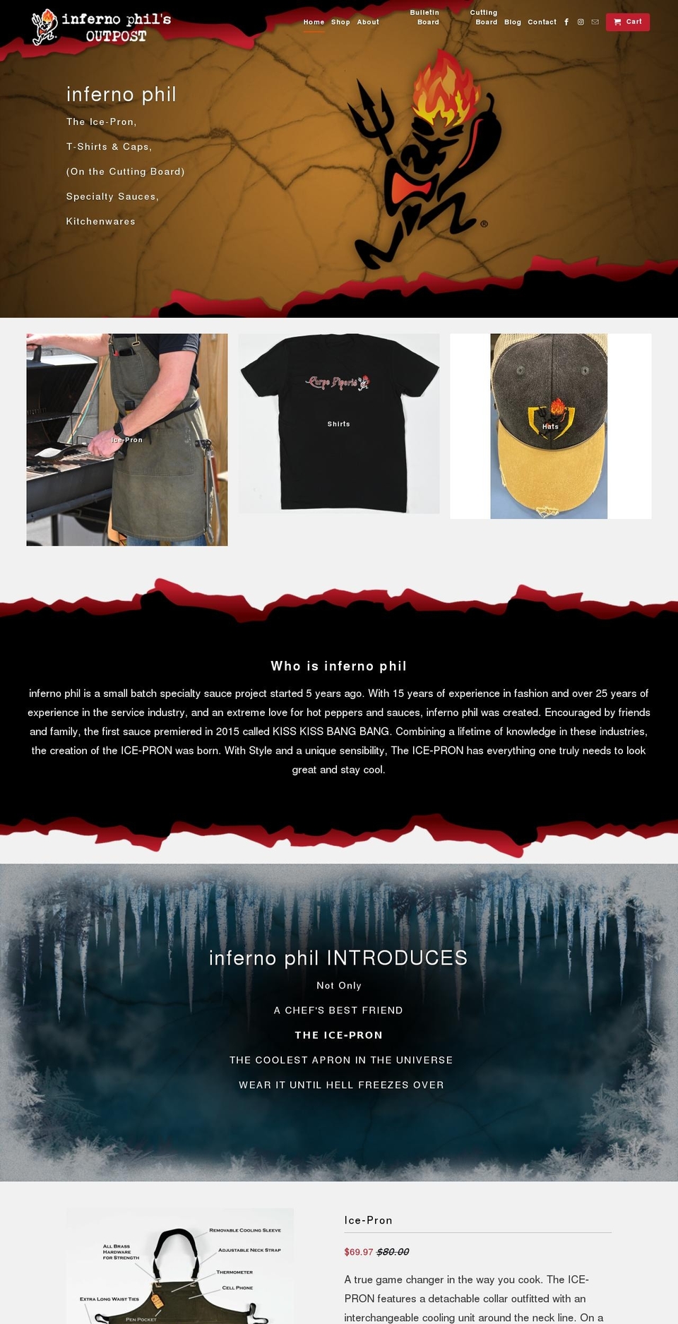 infernophil.com shopify website screenshot