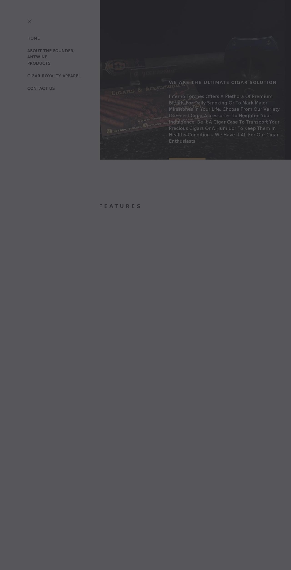 Nirosi-home Shopify theme site example infernotorches.com