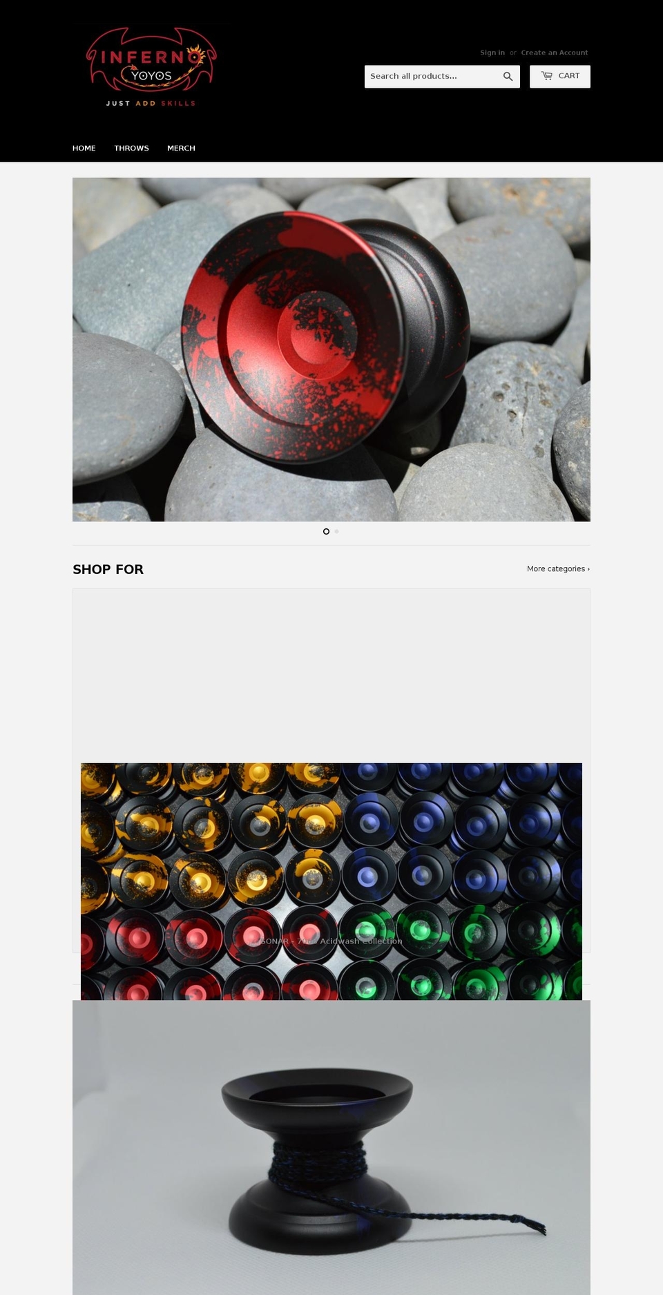 infernoyoyos.com — Shopify storefront screenshot
