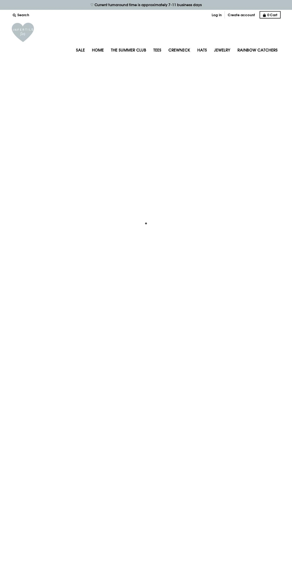 infertiletees.com shopify website screenshot