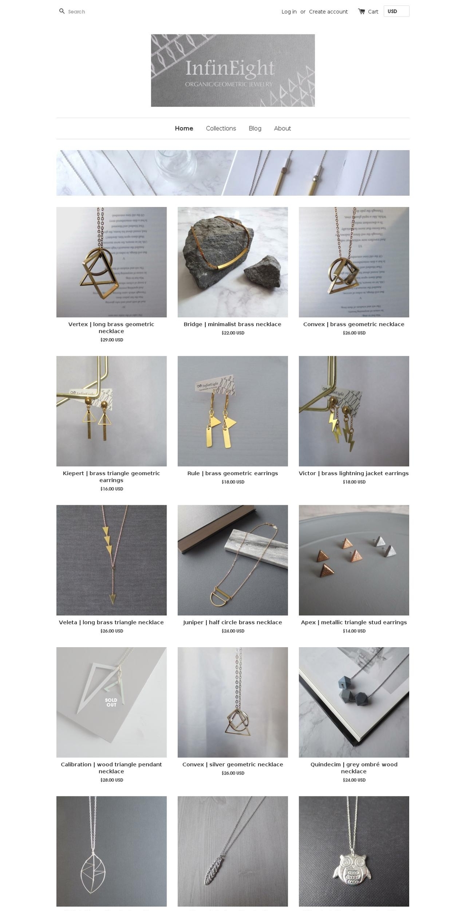 infineightjewelry.com — Shopify storefront screenshot