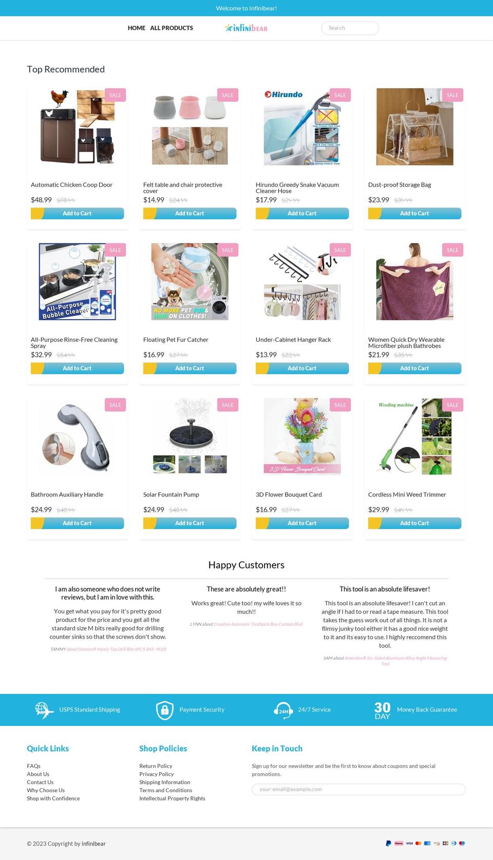 infinibear.com shopify website screenshot