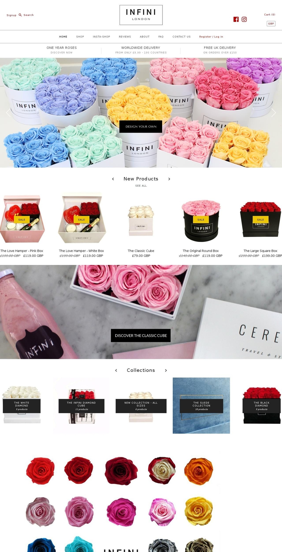 infinilondon.com — Shopify storefront screenshot