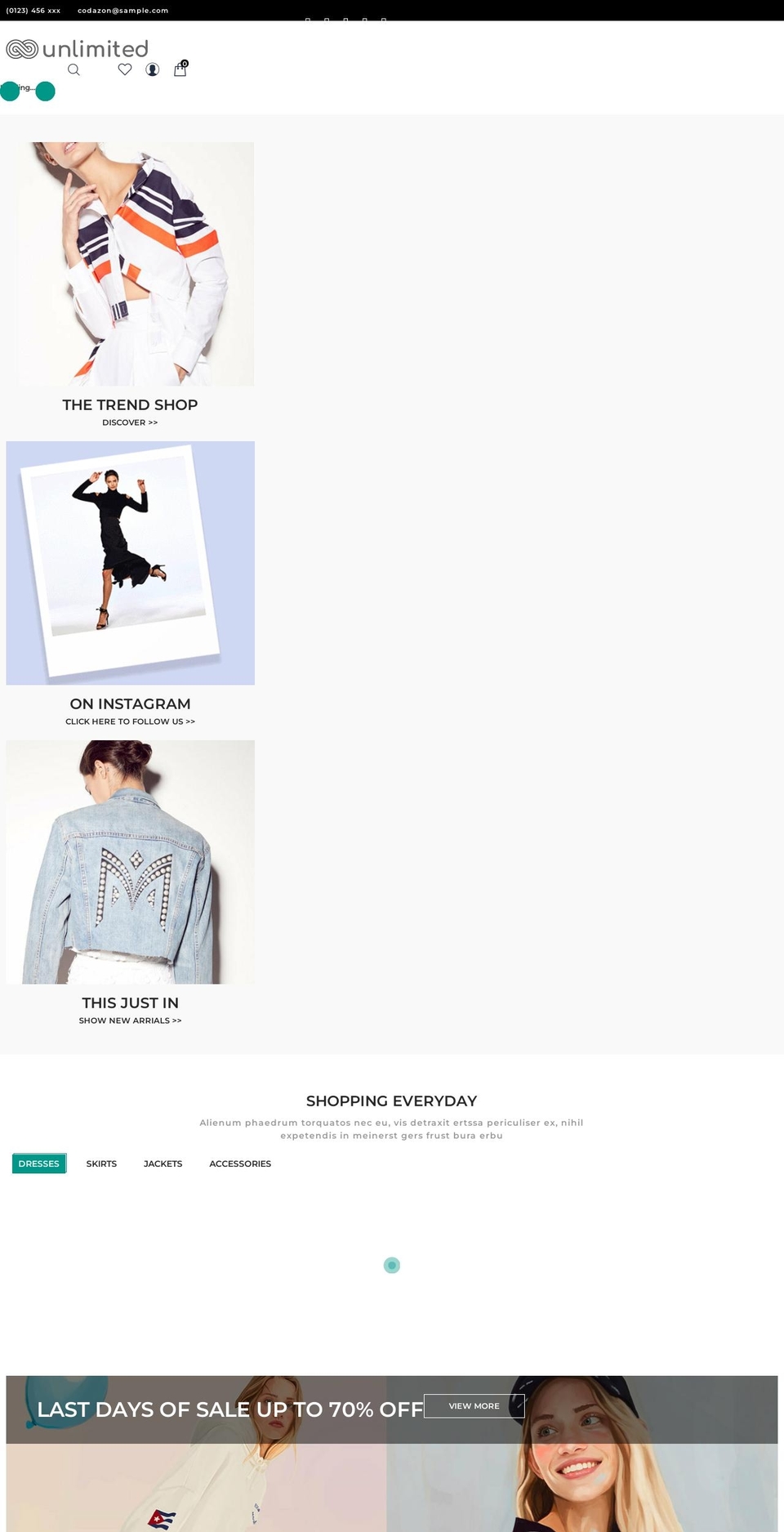 infinit-fashion-megastore.myshopify.com shopify website screenshot