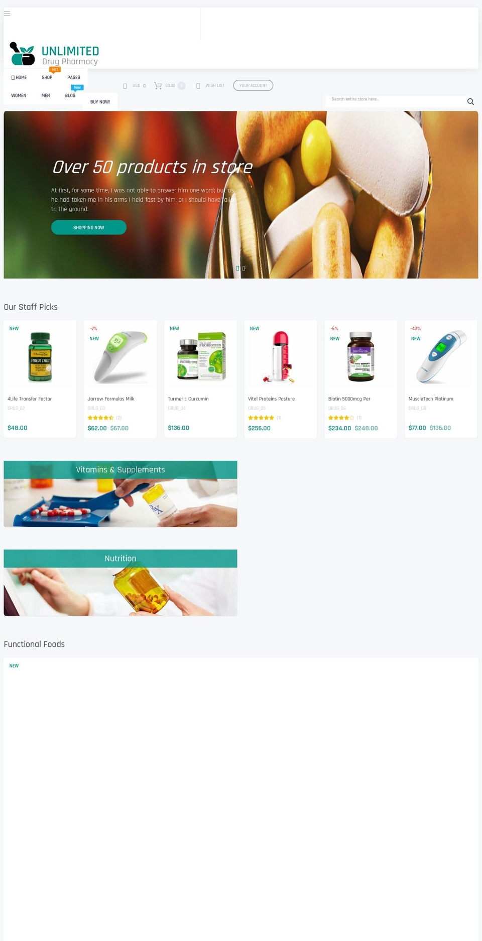 infinit Shopify theme site example infinit-pharmacy.myshopify.com