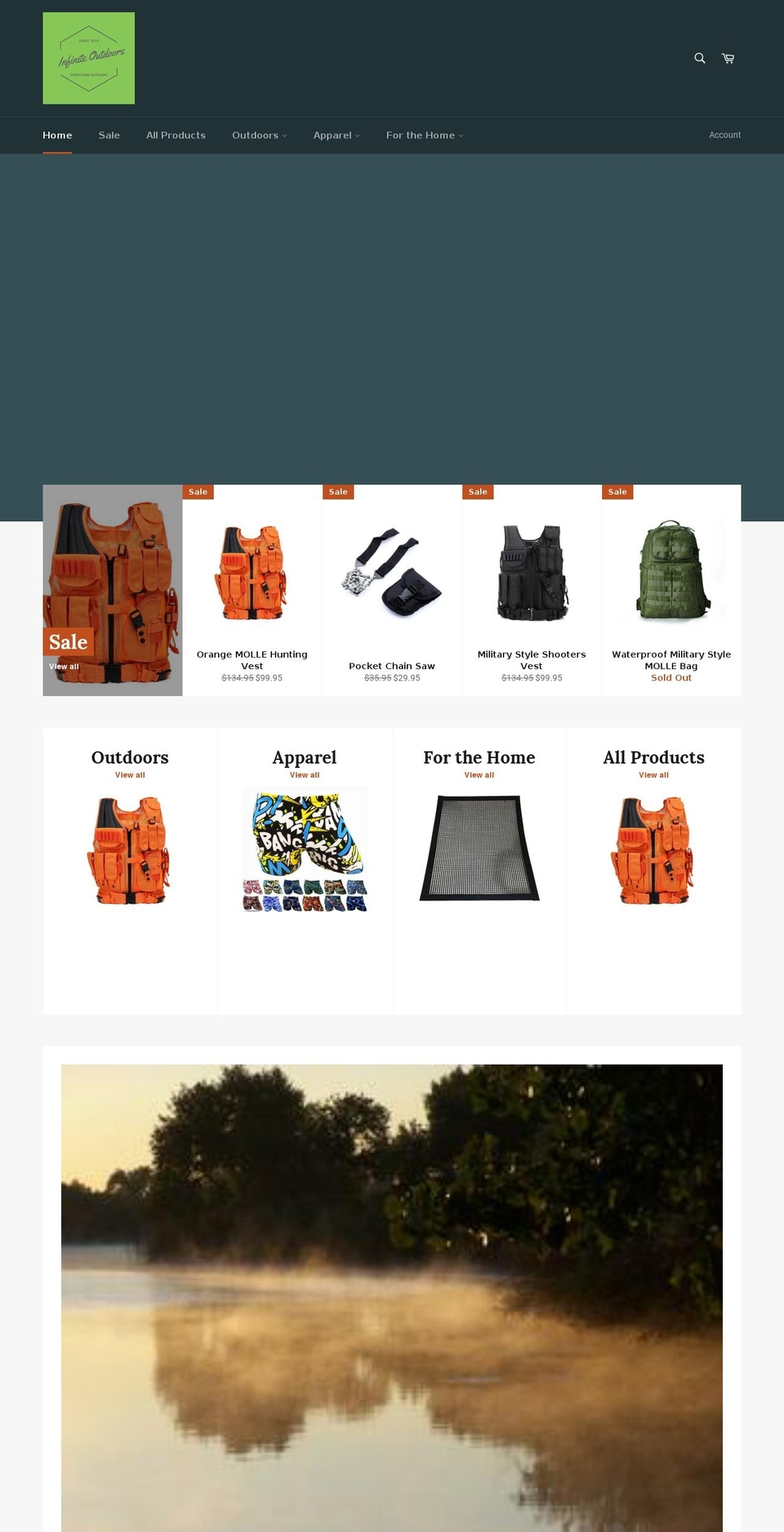 infinite-outdoors.com — Shopify storefront screenshot