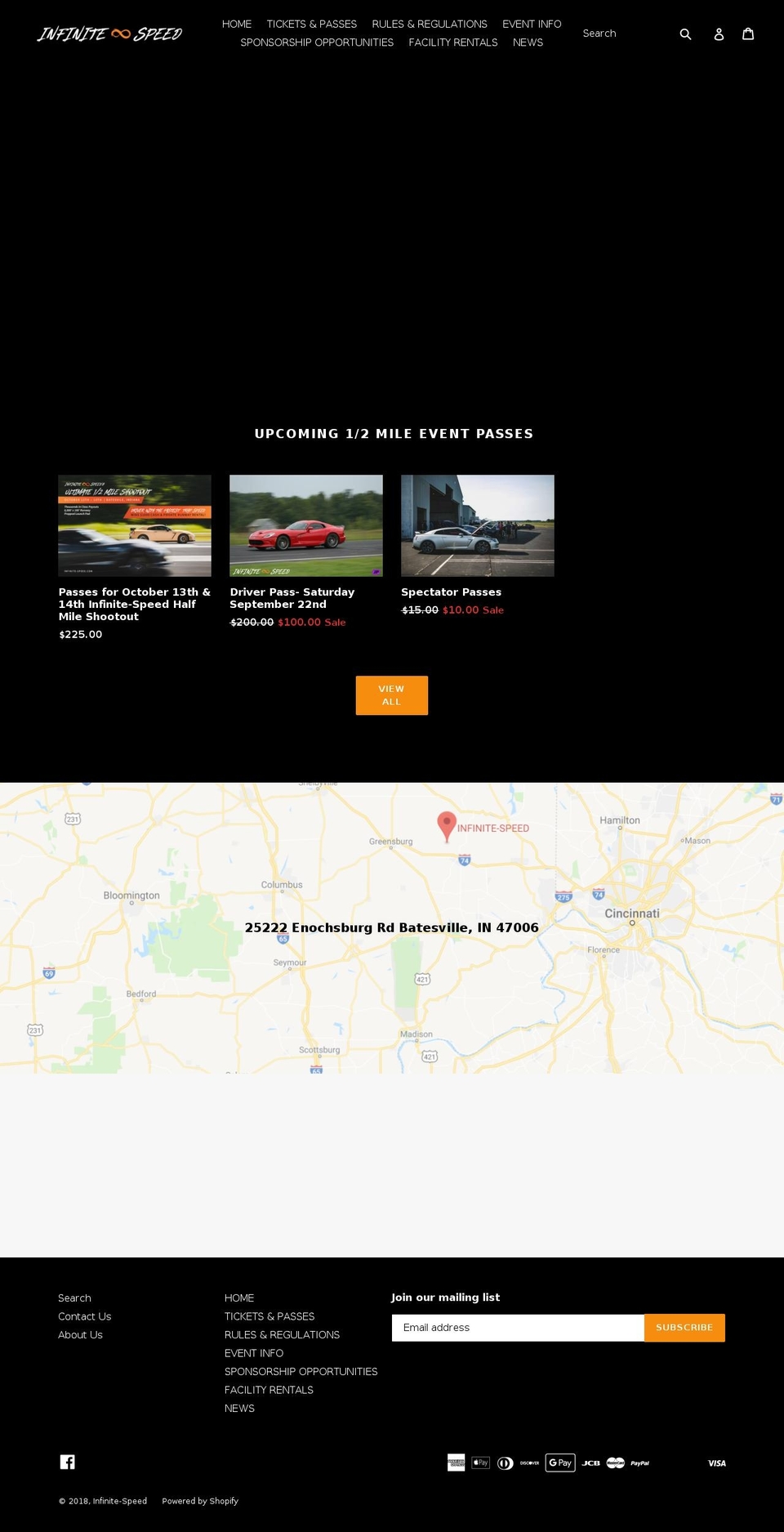 infinite-speed.com — Shopify storefront screenshot
