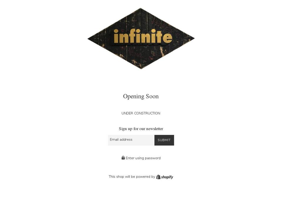 infinite209.com — Shopify storefront screenshot