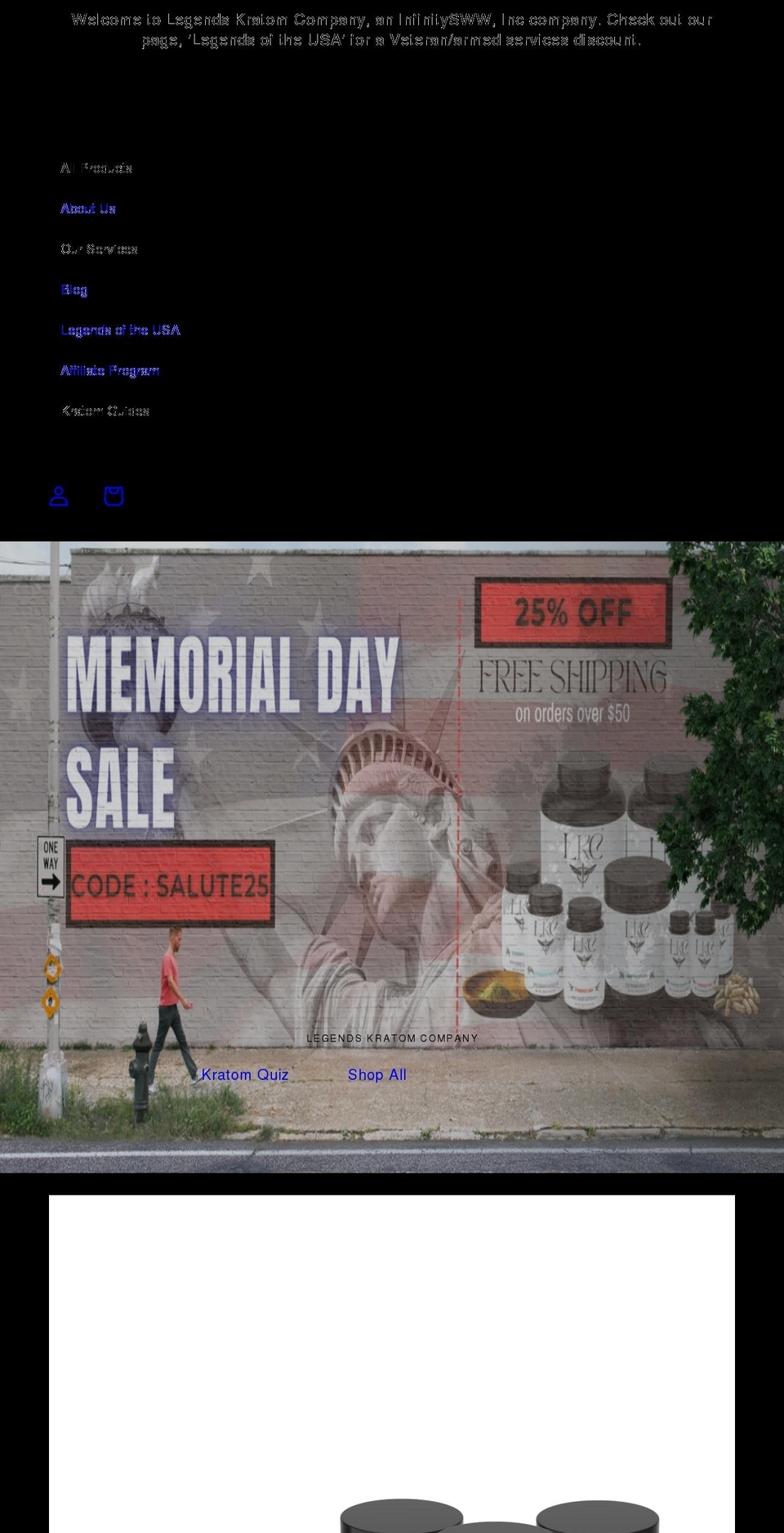 infiniteaworldwide.com — Shopify storefront screenshot