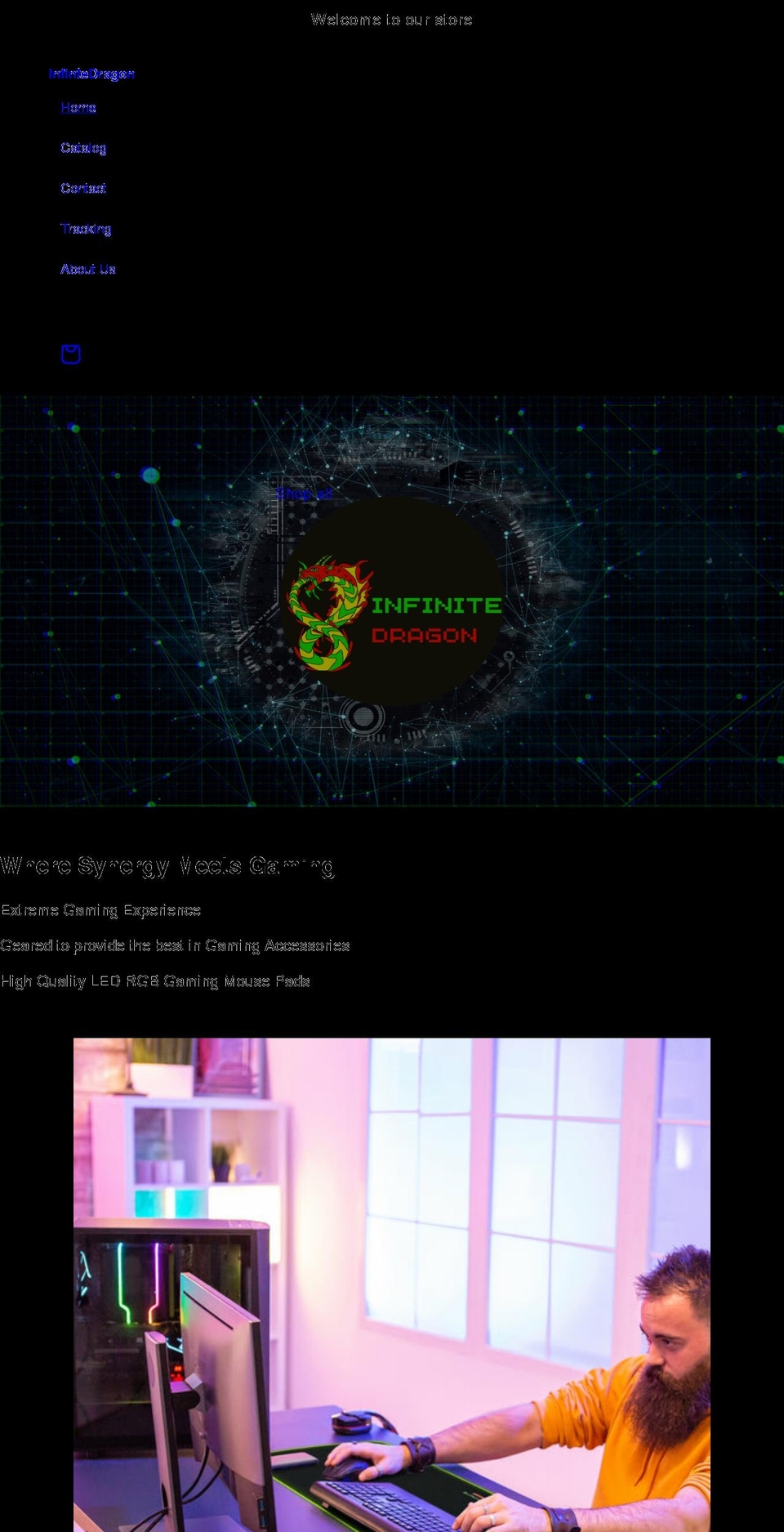 infinitedragon.net shopify website screenshot