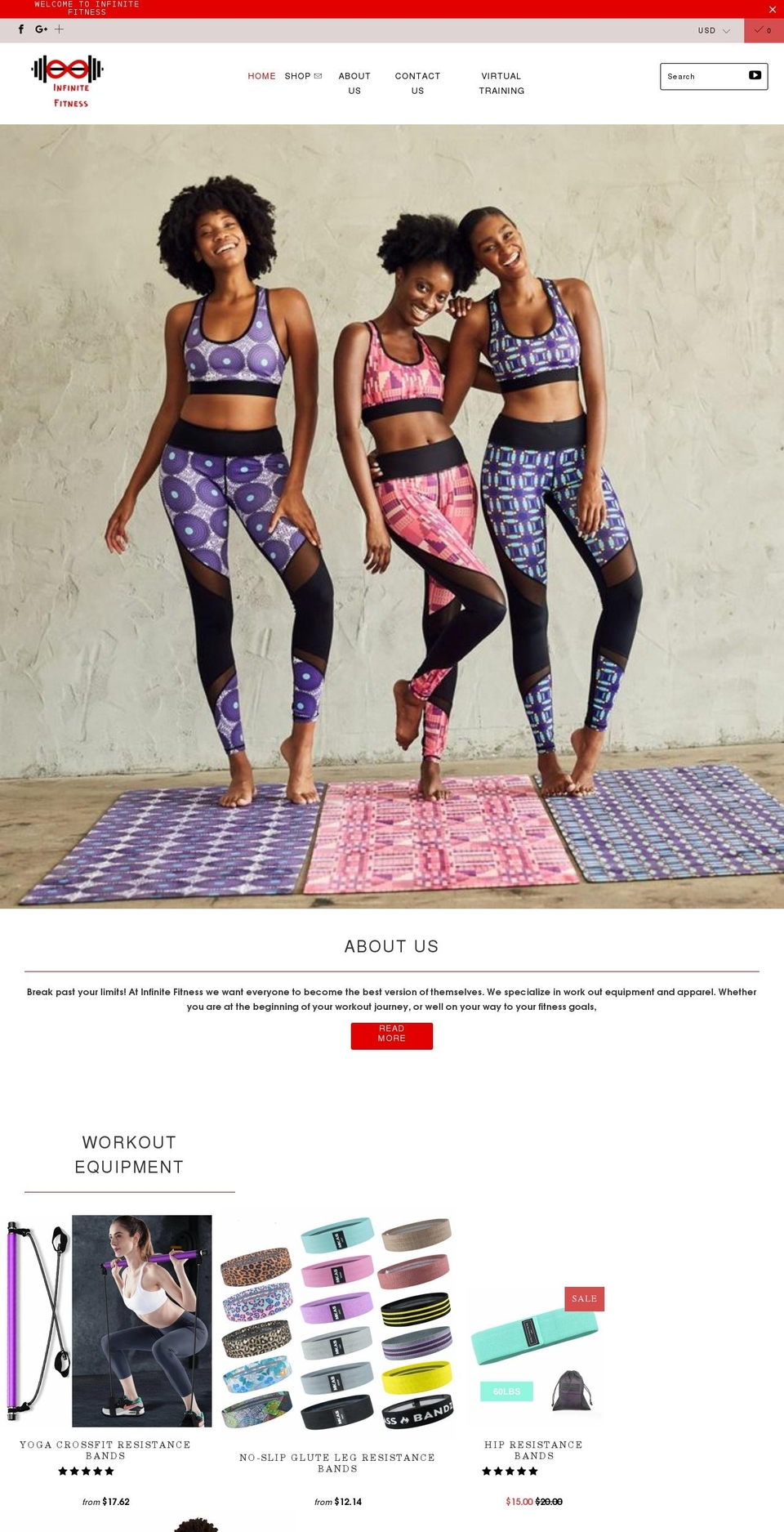 infinitefitness.org shopify website screenshot