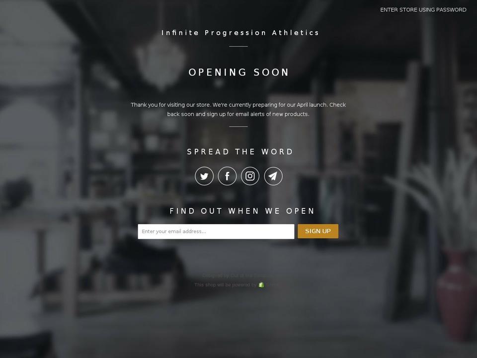 infiniteprogression.com shopify website screenshot