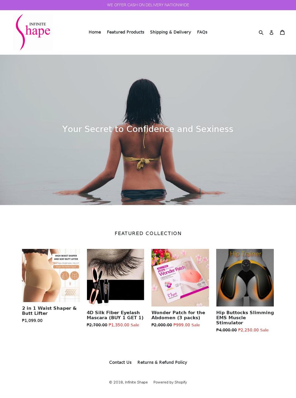 infiniteshapeph.com — Shopify storefront screenshot
