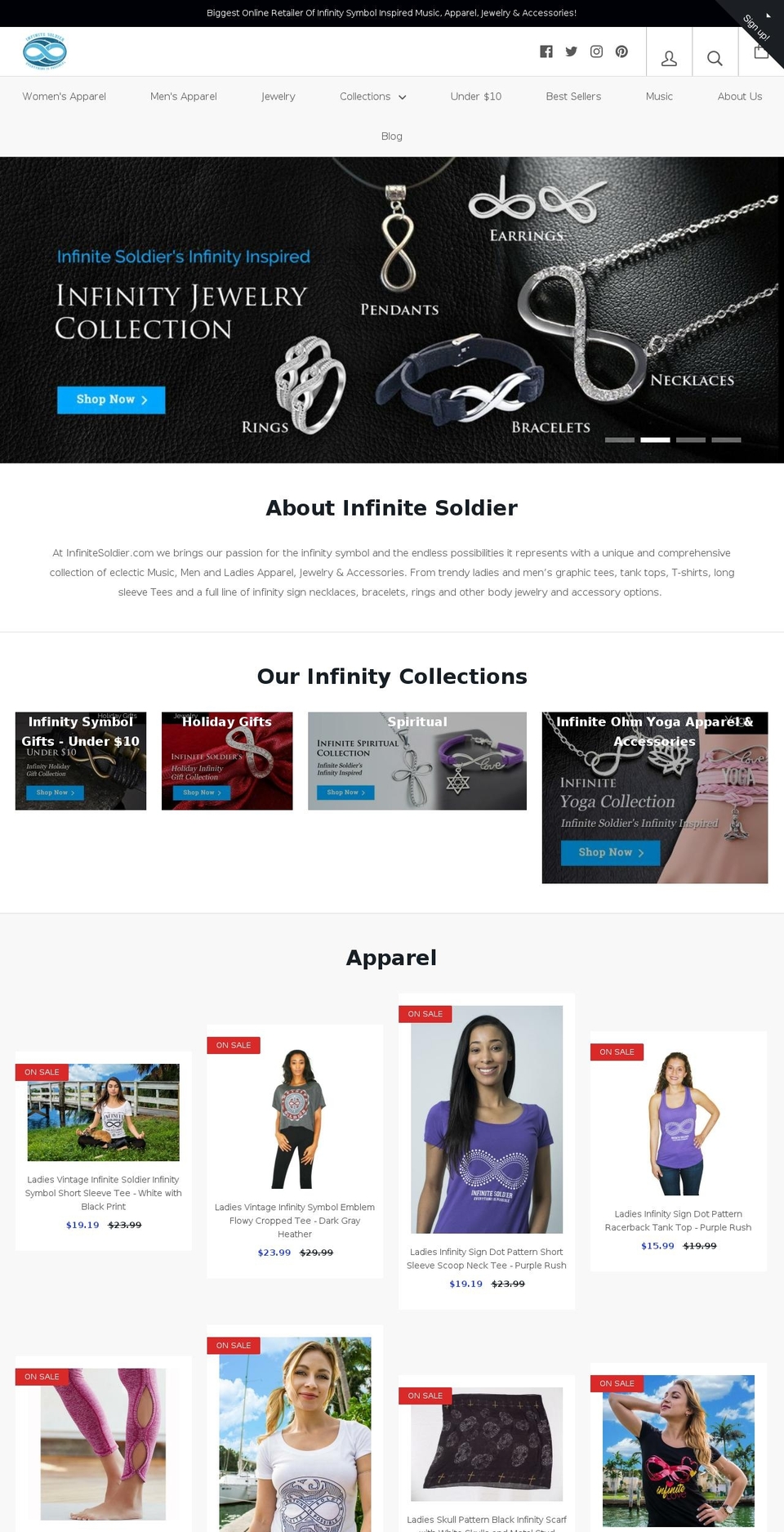 infinitesoldier.com shopify website screenshot