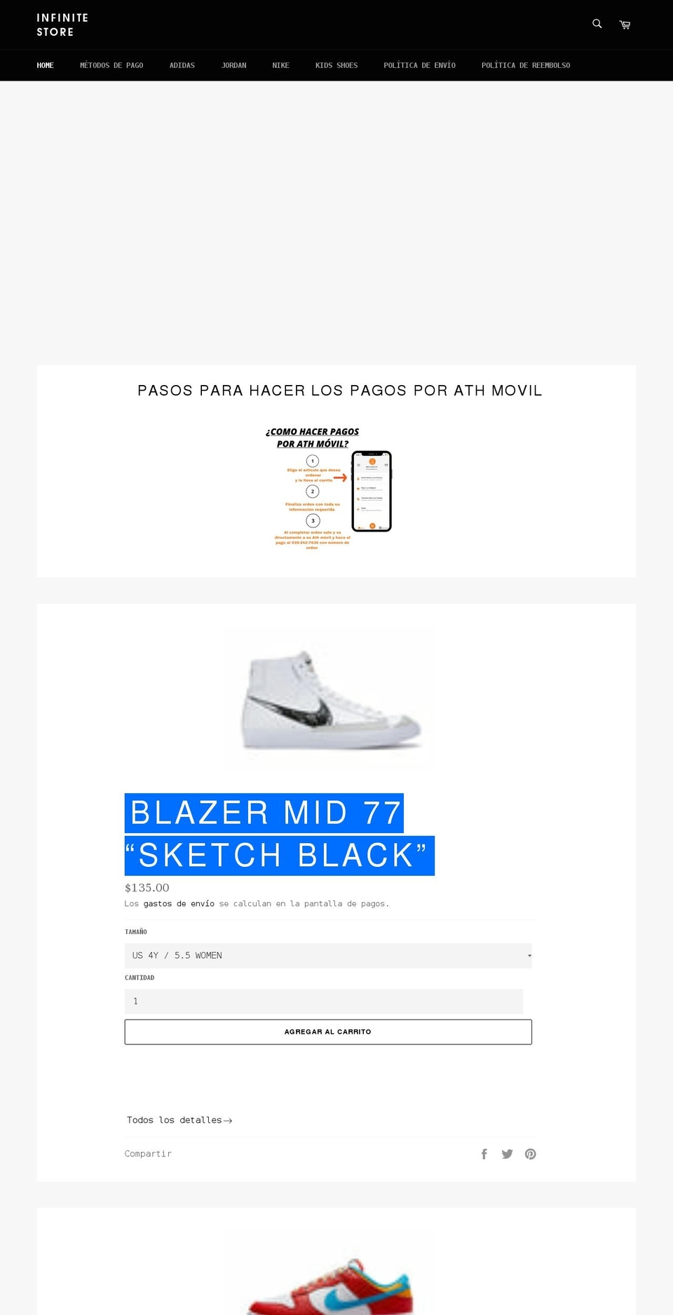 infinitestorepr.shop shopify website screenshot