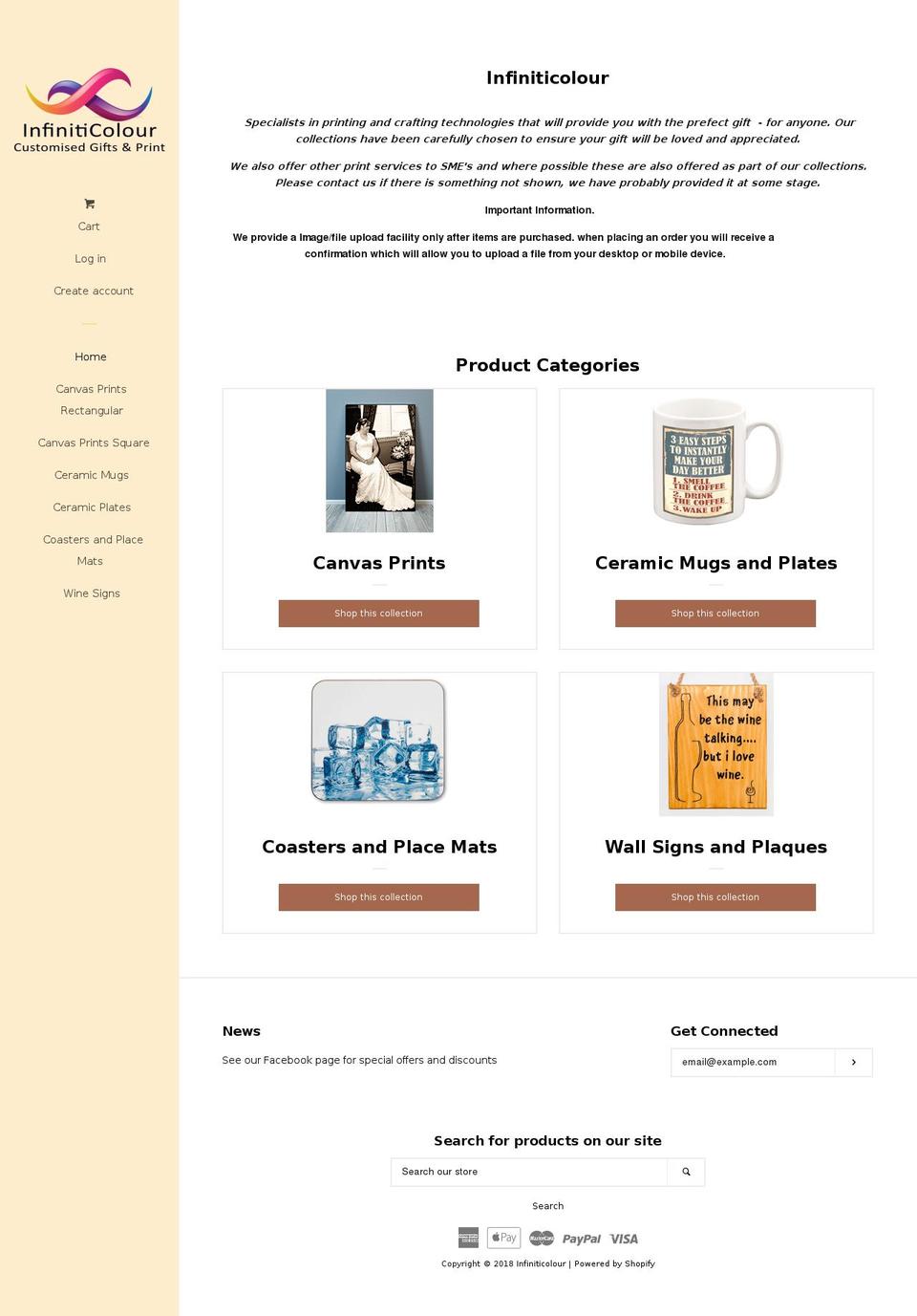 infiniticolour.com — Shopify storefront screenshot