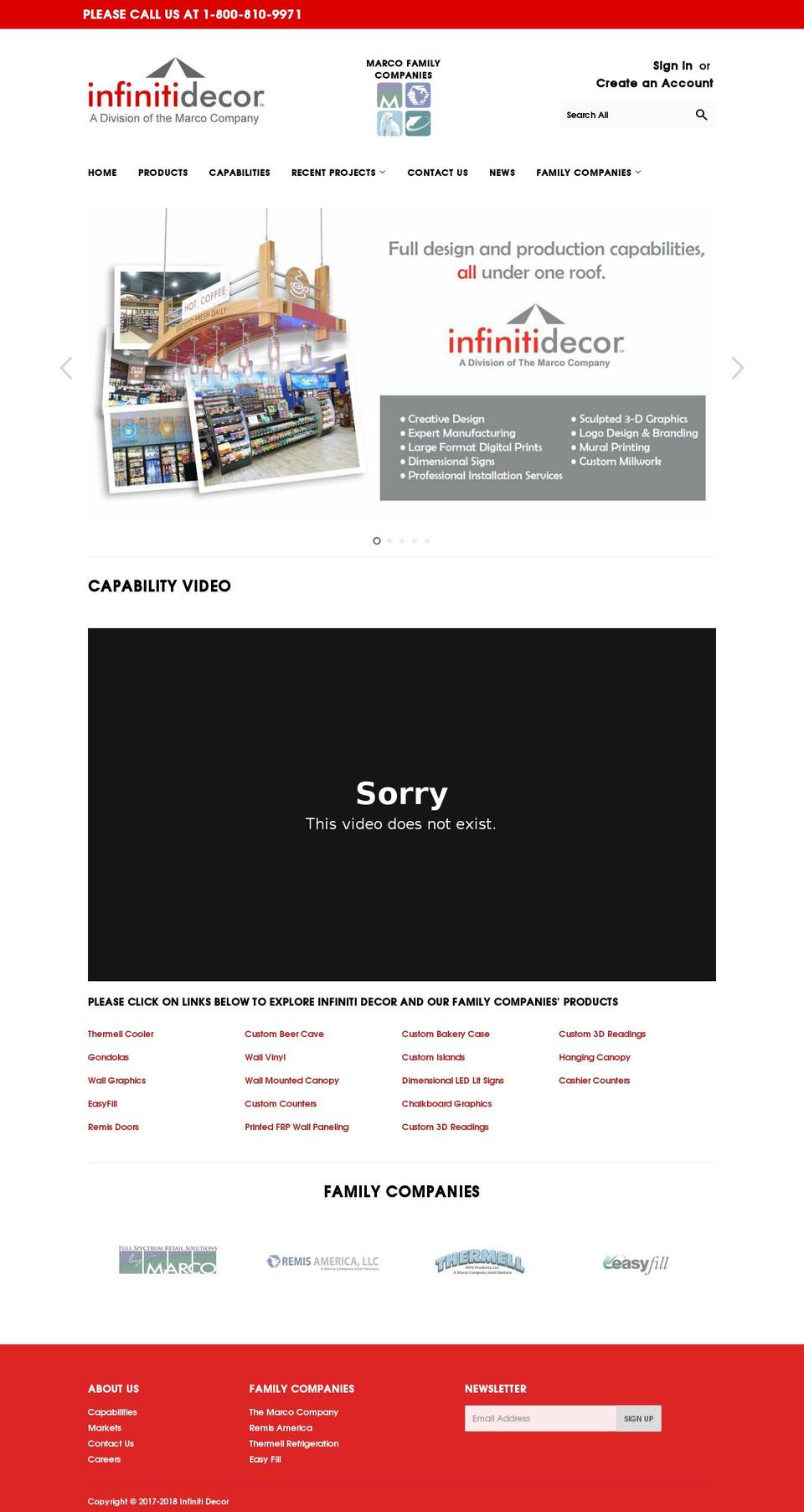 infinitidecor.com — Shopify storefront screenshot