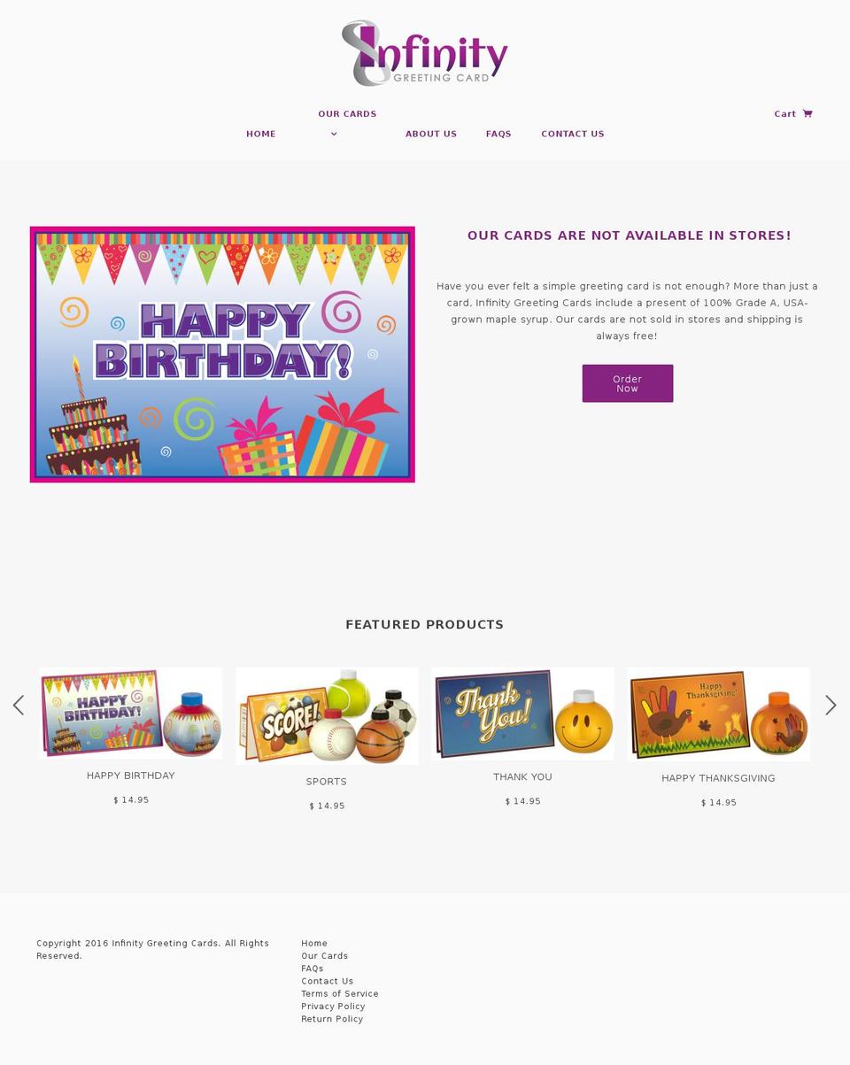 infinitifathersday.com shopify website screenshot